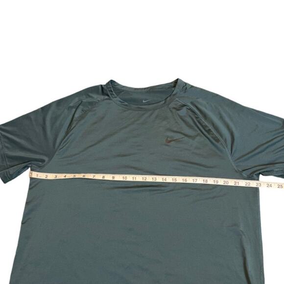 Nike Ready Dri-FIT Short-Sleeve Fitness Top Colour: Deep Jungle/Black Size L - Picture 8 of 14